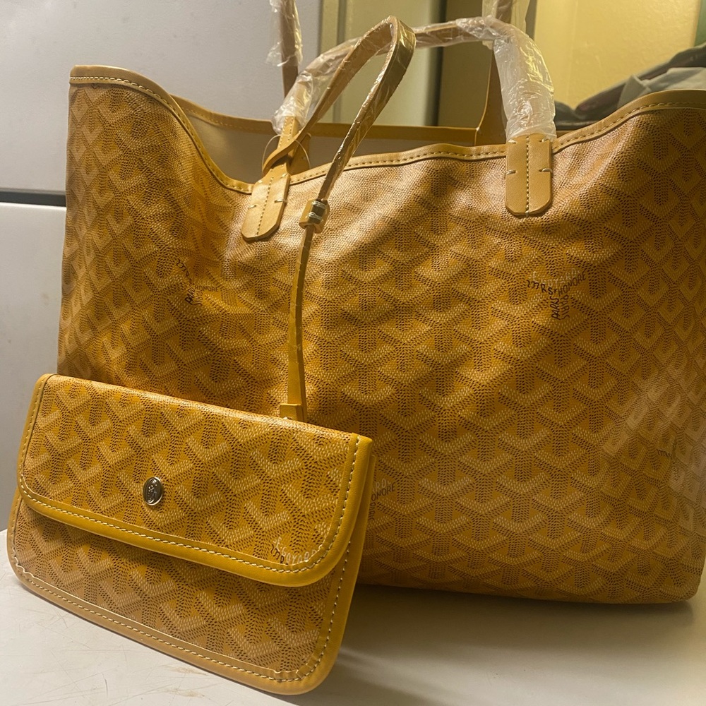 Model goyard Tote canvas bags yellow medium